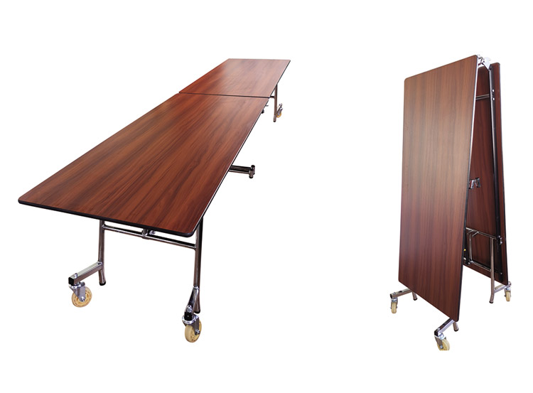 Rectangular folding table without stool surface