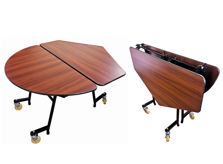 Rectangular folding table without stool surface